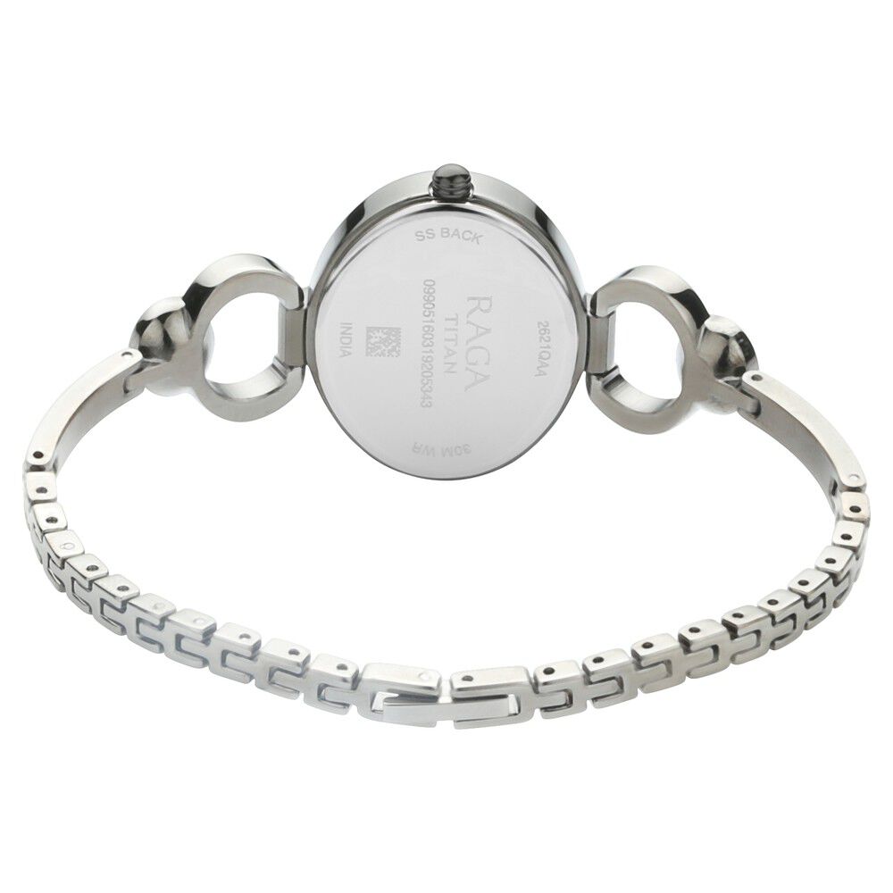 Titan Raga Viva Grey Dial Analog with Day and Date Metal Strap Watch for Women NS2621QM01