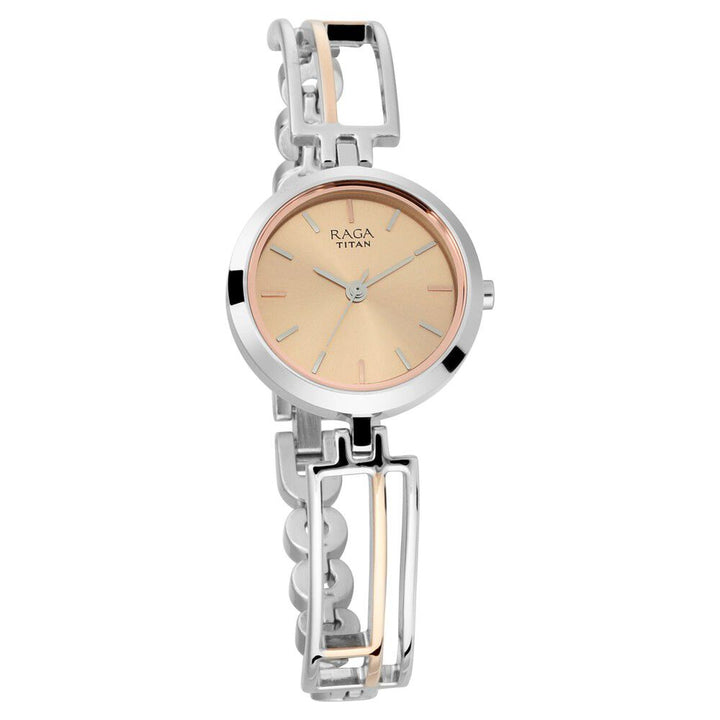 Titan Raga Viva Rose Gold Dial Women Watch With Metal Strap NS2622KM01
