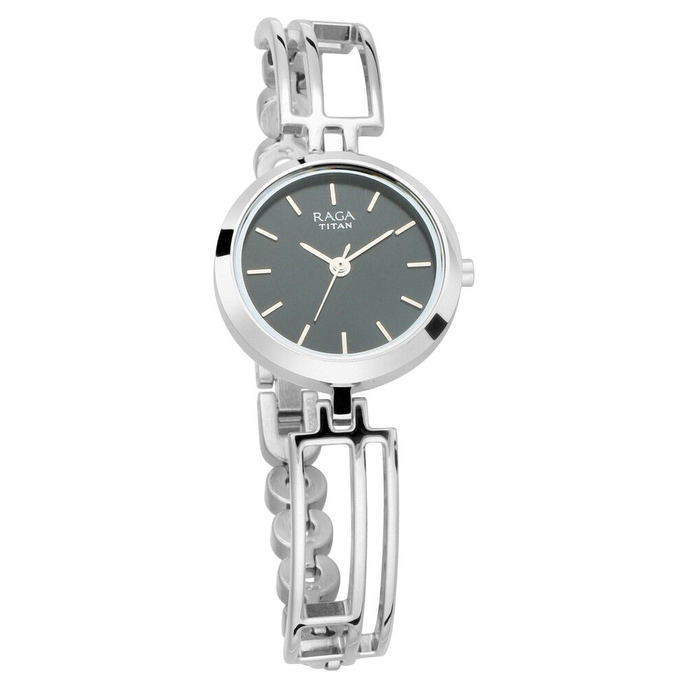 Titan Raga Viva Black Dial Analog Metal Strap Watch for Women NS2622SM01