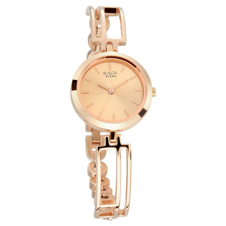 Titan Raga Viva Rose Gold Metal Analog Strap Watch for Women - The Watch Factory ®