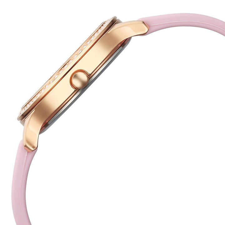 Titan Purple Glam It Up Pink Dial Analog with Date Silicone Strap Watch for Women - The Watch Factory ®