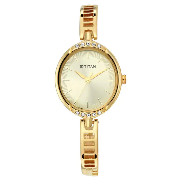 Titan Gold Dial Analog Watch NP2637YM01