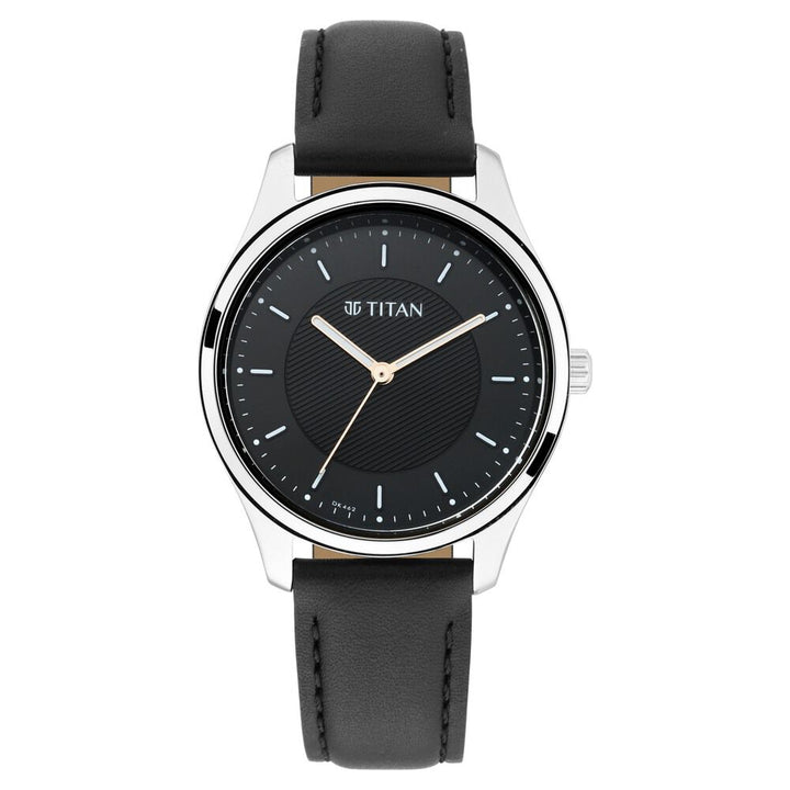 Titan Workwear Black Dial Women Watch With Leather Strap - The Watch Factory ®