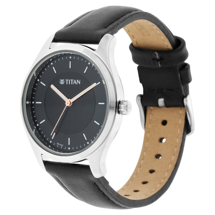 Titan Workwear Black Dial Women Watch With Leather Strap - The Watch Factory ®