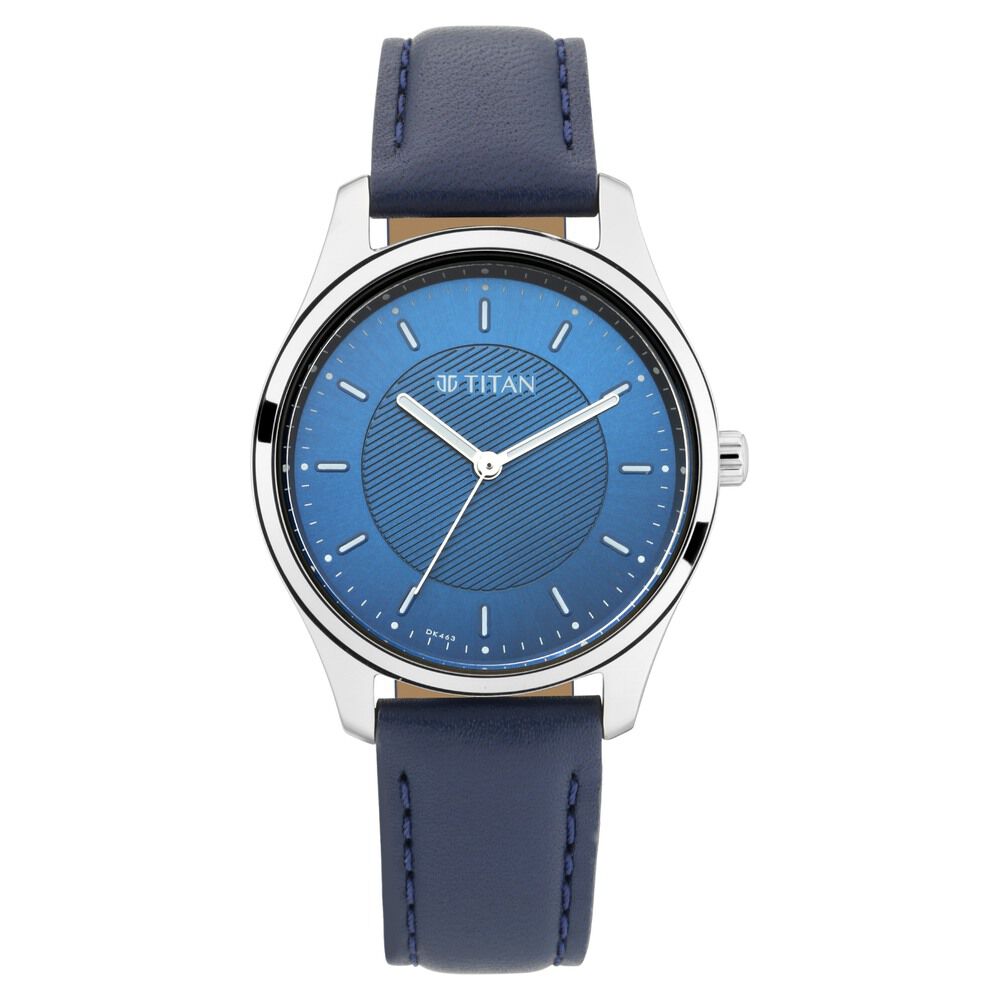 Titan Workwear Blue Dial Women Watch With Leather Strap - The Watch Factory ®