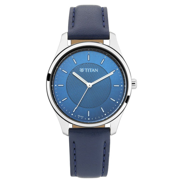 Titan Workwear Blue Dial Women Watch With Leather Strap - The Watch Factory ®