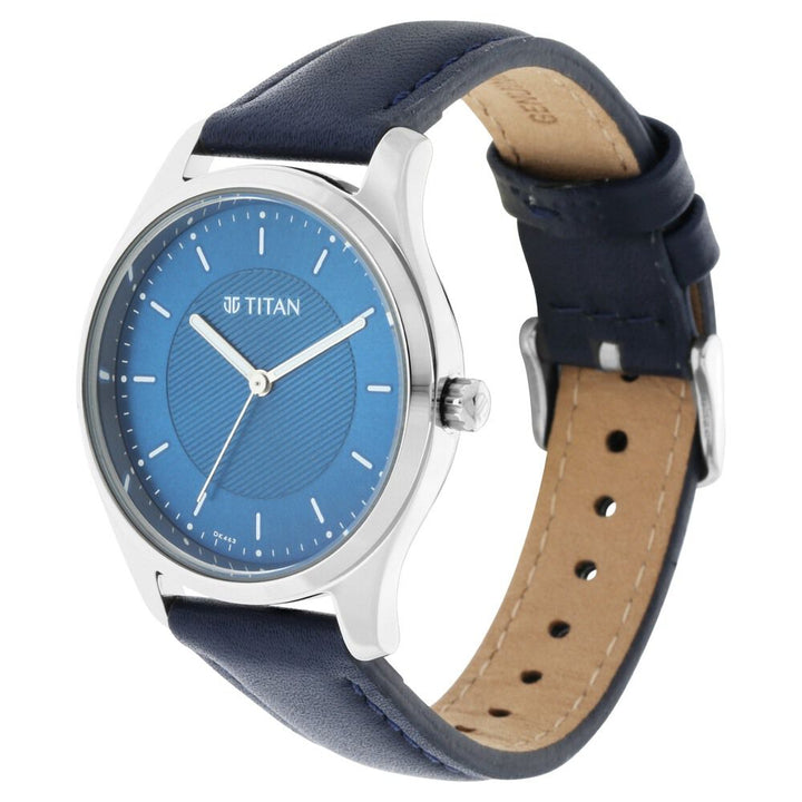 Titan Workwear Blue Dial Women Watch With Leather Strap - The Watch Factory ®