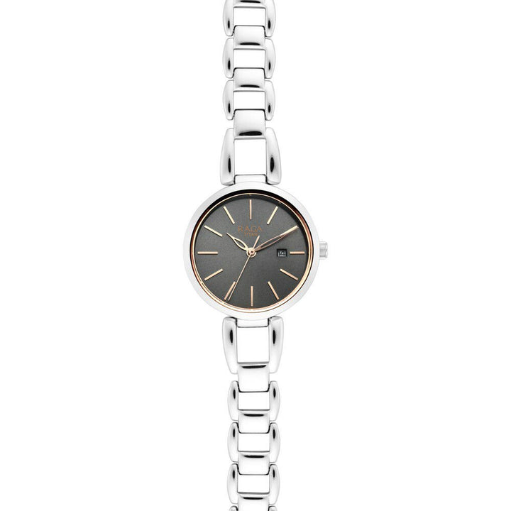 Titan Raga Viva Grey Dial Analog with Date Silver Metal Strap Watch for Women - The Watch Factory ®