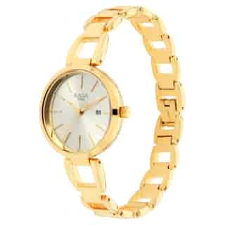 Titan Raga Viva Golden Dial Metal Strap Watch NP2642YM01 (DK511)