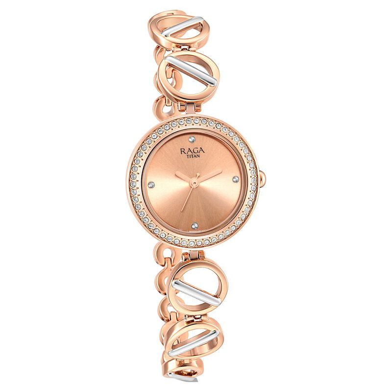 Titan Raga Viva Rose Gold Dial Women Watch With Metal Strap – The Watch ...