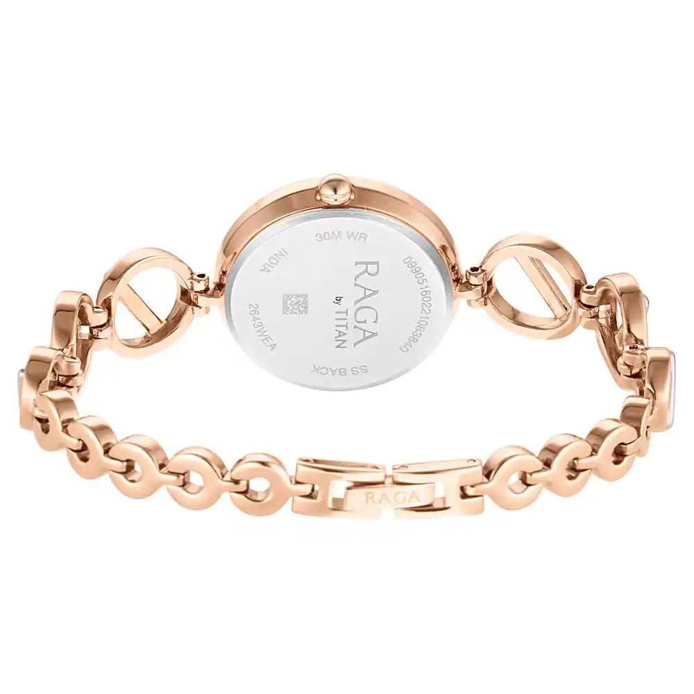 TITAN Raga Viva Rose Gold Dial Metal Strap Watch 2643KM01(DK514)