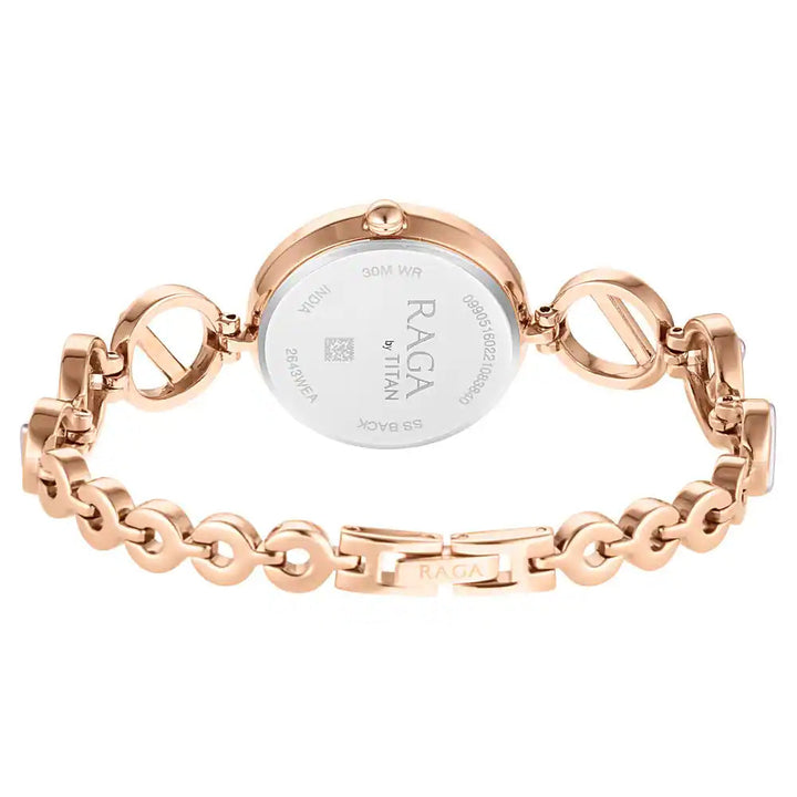 TITAN Raga Viva Rose Gold Dial Metal Strap Watch 2643KM01(DK514)