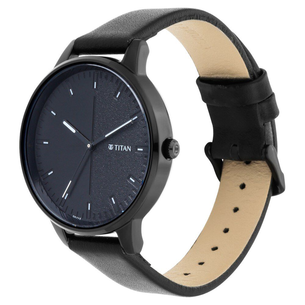 Titan Women's Precision Simplicity Watch: Black Gradient Dial with Leather Strap - The Watch Factory ®