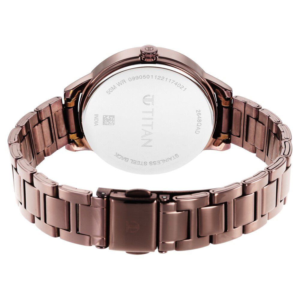 Titan Women's Purple Allure Watch: Floral Mosaic Dial & Sleek Strap - The Watch Factory ®