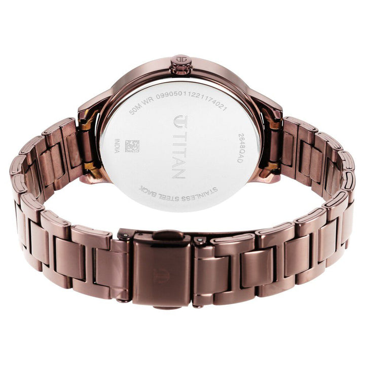 Titan Women's Purple Allure Watch: Floral Mosaic Dial & Sleek Strap - The Watch Factory ®