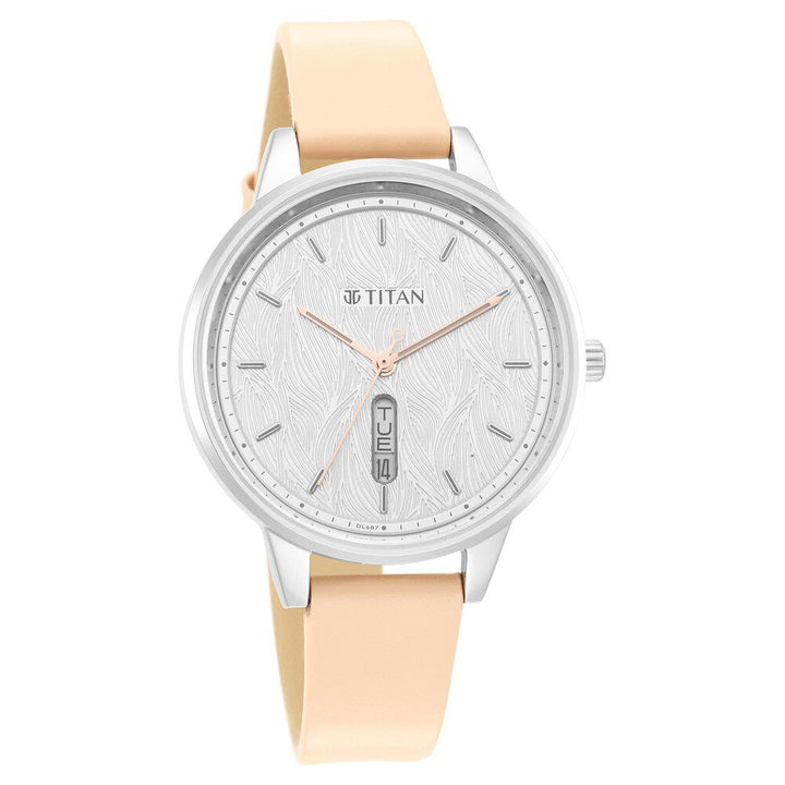 Titan Women's Precision Simplicity Watch: Silver Gradient Dial with Metal Strap NS2648SL03