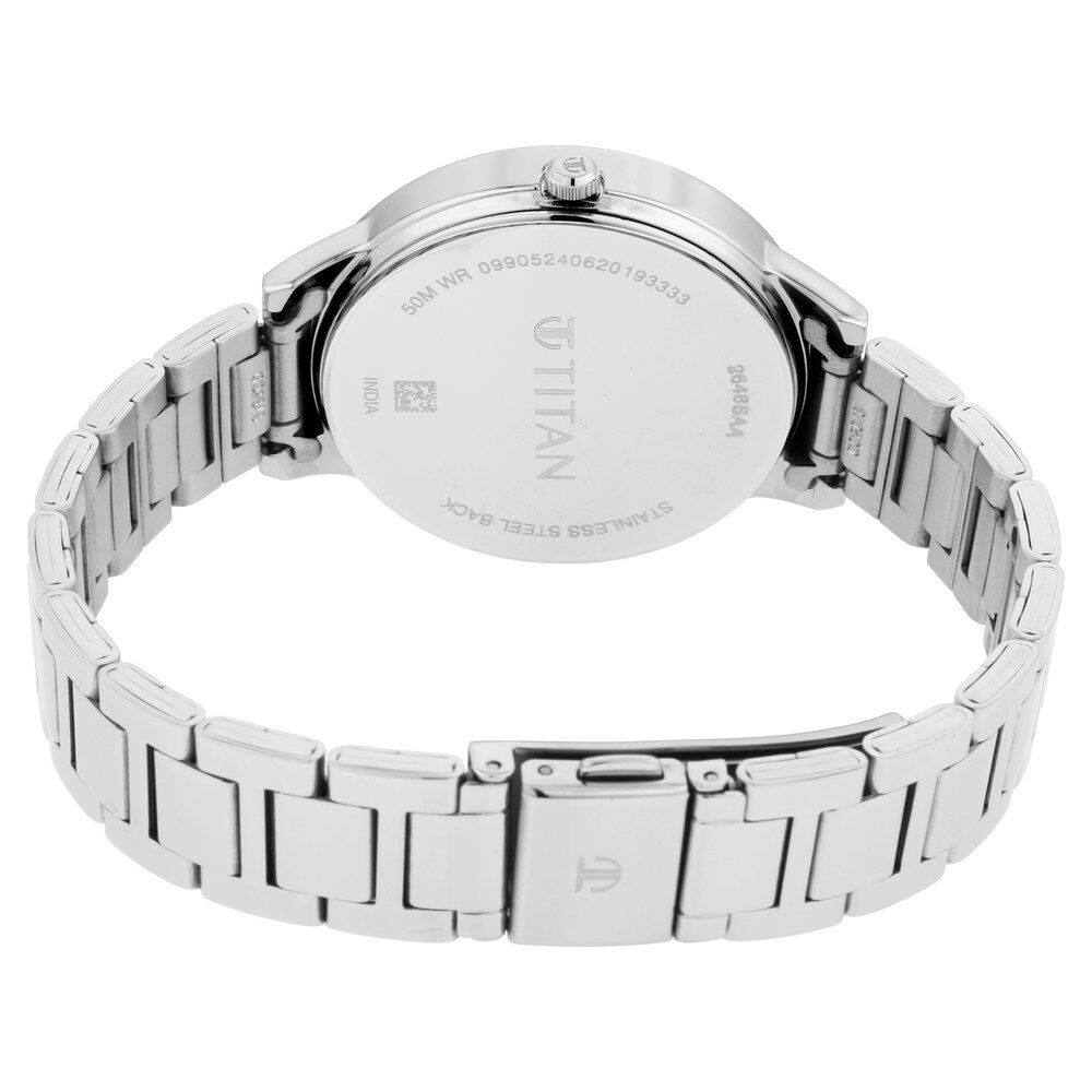 Titan Women's Precision Simplicity Watch: Black Gradient Dial with Metal Strap - The Watch Factory ®
