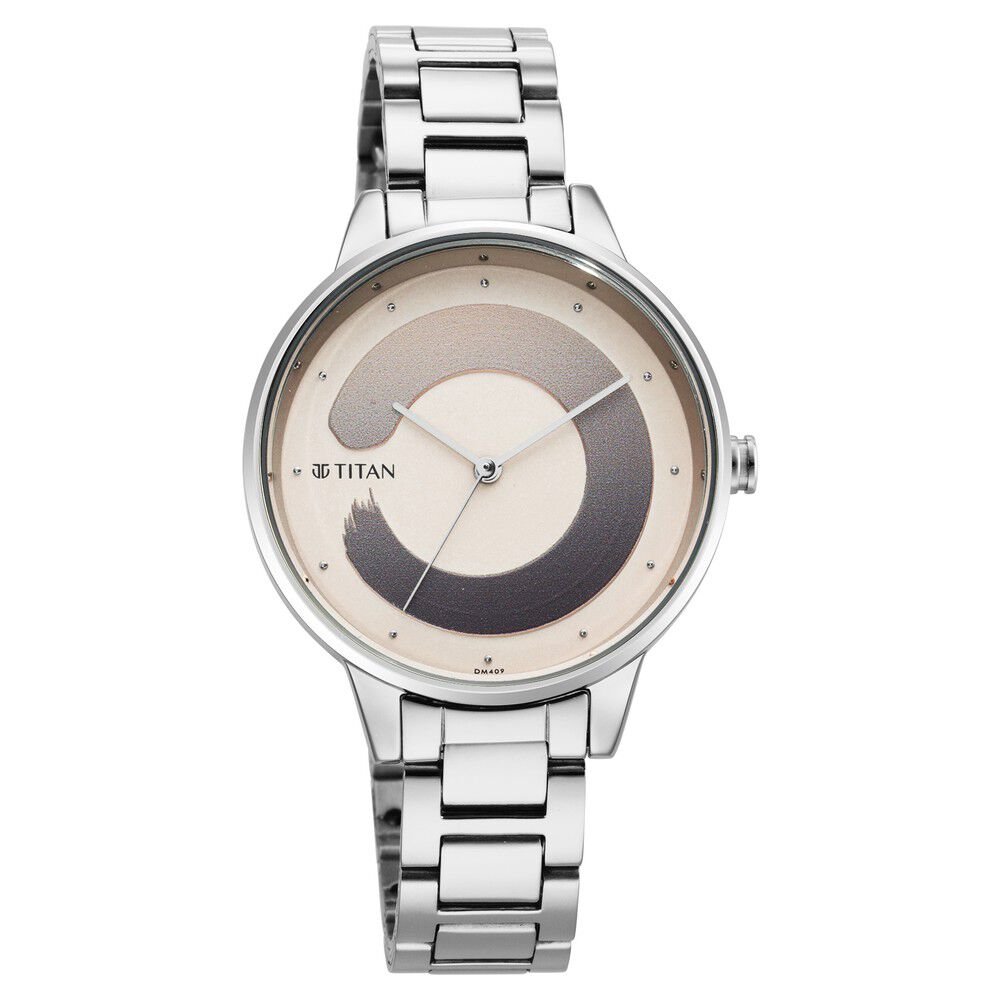 Titan Purple Glam It Up Brown Dial Women Watch With Stainless Steel Strap - The Watch Factory ®