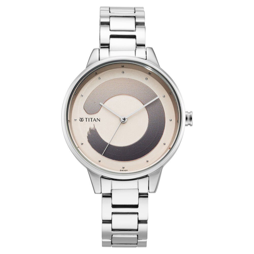 Titan Purple Glam It Up Brown Dial Women Watch With Stainless Steel Strap - The Watch Factory ®