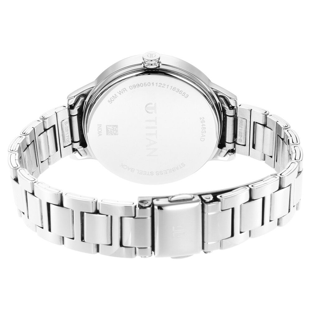 Titan Purple Glam It Up Brown Dial Women Watch With Stainless Steel Strap - The Watch Factory ®