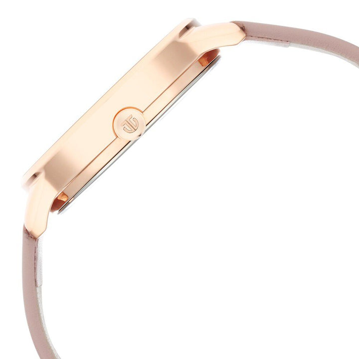 Titan Purple Glam It Up Rose Gold Dial Analog Leather Strap Watch for Women NS2648WL05
