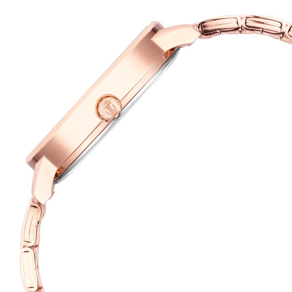 Titan Workwear Quartz Analog with Day and Date Rose Gold Dial Stainless Steel Strap Watch for Women - The Watch Factory ®