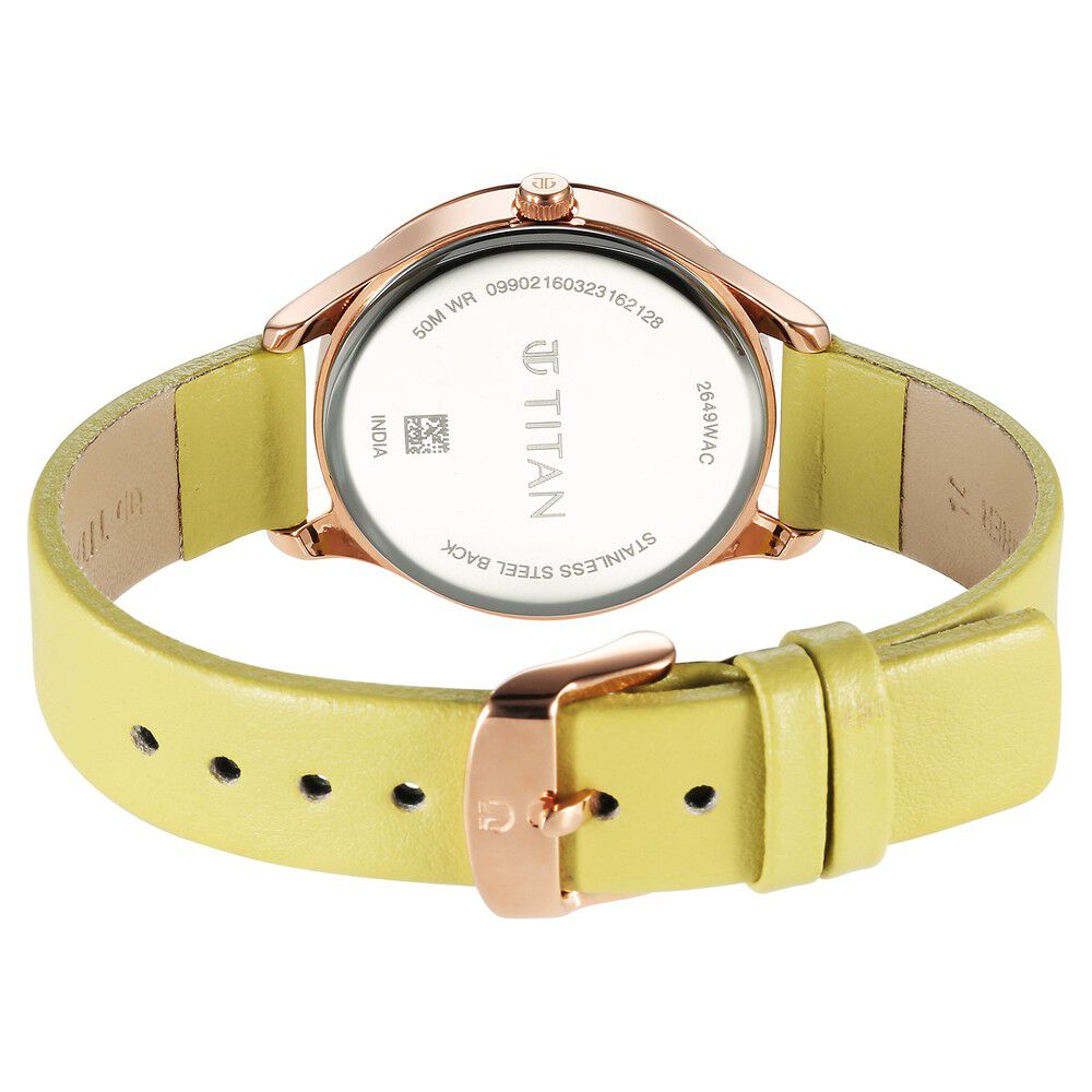Titan Workwear Green Leather Strap watch for Women - The Watch Factory ®