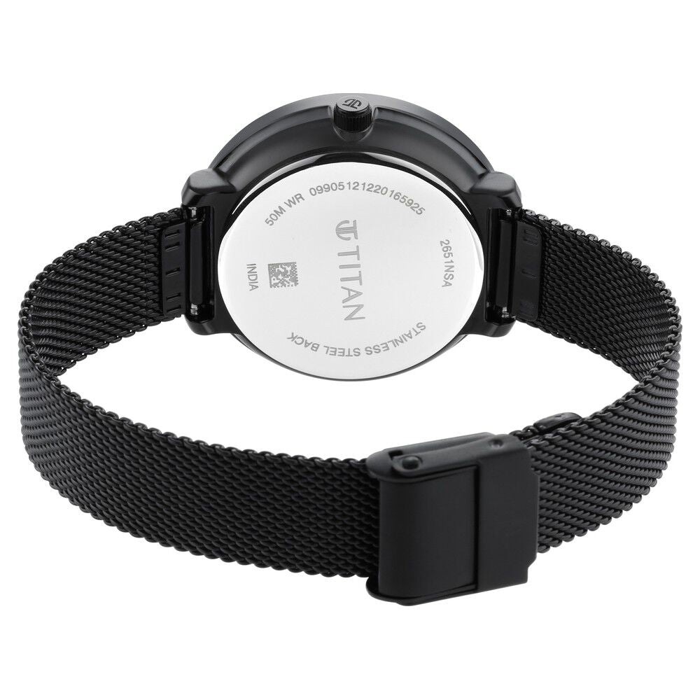 Titan Workwear Black Dial Women Watch With Stainless Steel Strap - The Watch Factory ®