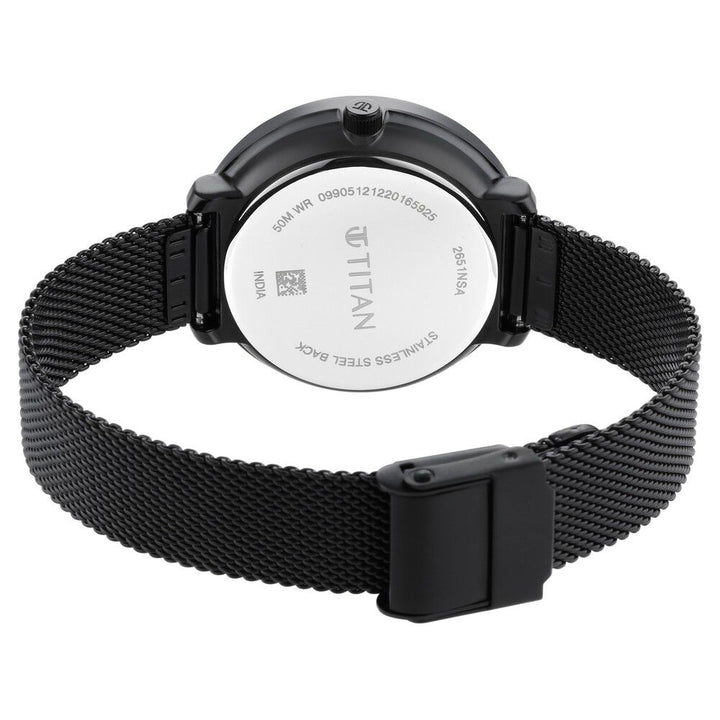 Titan Workwear Black Dial Women Watch With Stainless Steel Strap - The Watch Factory ®