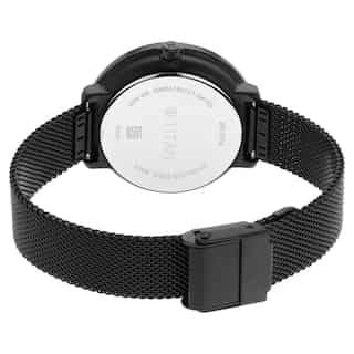 Titan Workwear Black Dial Black Stainless Steel Strap Watch NP2651NM02