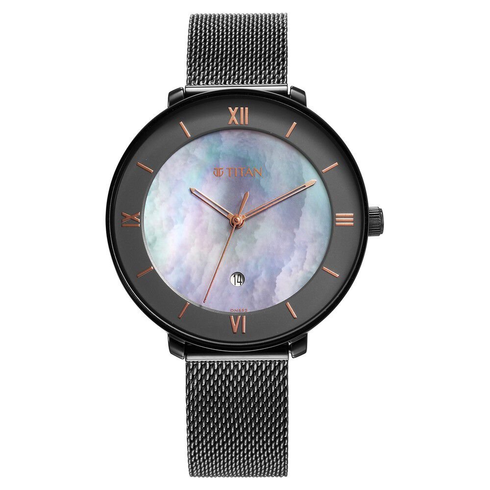Titan Workwear Mother Of Pearl Dial Stainless Steel Strap Watch for Women - The Watch Factory ®