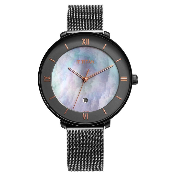 Titan Workwear Mother Of Pearl Dial Stainless Steel Strap Watch for Women - The Watch Factory ®