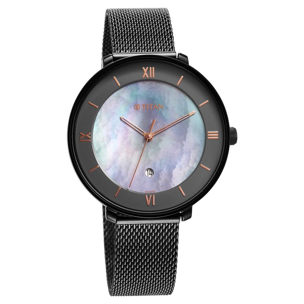 Titan Workwear Mother Of Pearl Dial Stainless Steel Strap Watch for Women - The Watch Factory ®