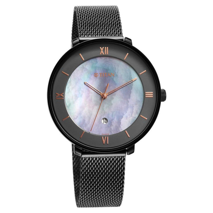 Titan Workwear Mother Of Pearl Dial Stainless Steel Strap Watch for Women - The Watch Factory ®