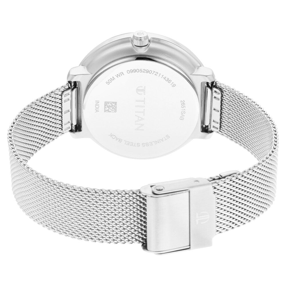 Titan Women's Svelte Black: Multi - Function Watch with Metal Strap - The Watch Factory ®