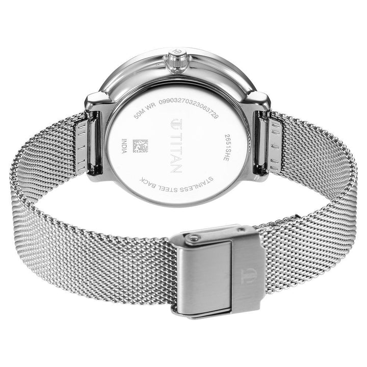 Titan Workwear Mother Of Pearl Dial Analog Stainless Steel Strap watch for Women - The Watch Factory ®
