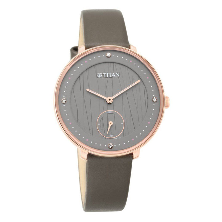 Titan Workwear Black Dial Women Watch With Leather Strap - The Watch Factory ®