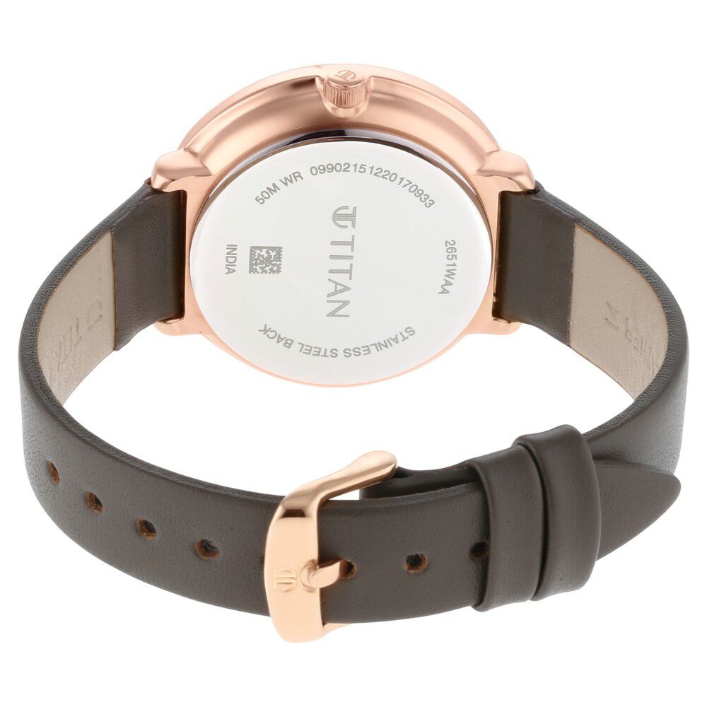 Titan Workwear Black Dial Women Watch With Leather Strap - The Watch Factory ®