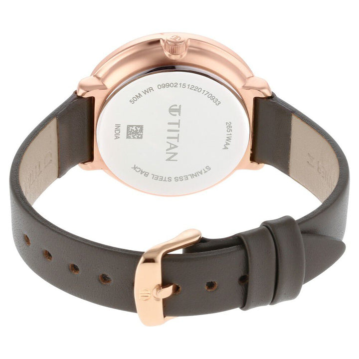 Titan Workwear Black Dial Women Watch With Leather Strap - The Watch Factory ®