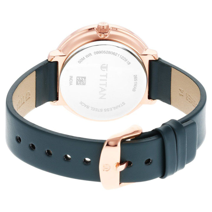 Titan Women's Svelte Black: Multi - Function Watch with Leather Strap - The Watch Factory ®