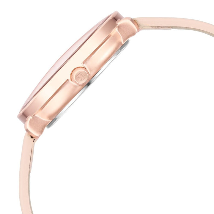 Titan Women's Svelte Rose gold: Multi-Function Watch with Leather Strap NS2651WL03