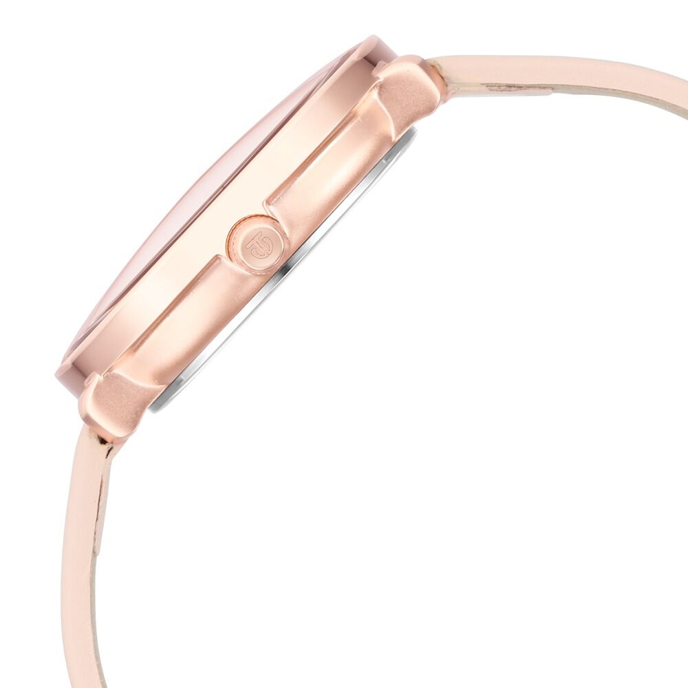 Titan Women's Svelte Rose gold: Multi - Function Watch with Leather Strap - The Watch Factory ®