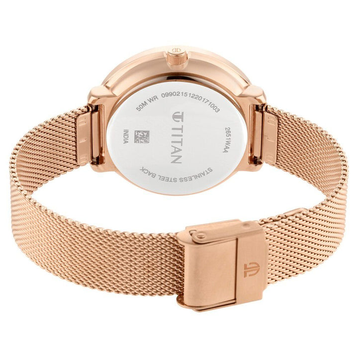 Titan Workwear Black Dial Women Watch With Stainless Steel Strap - The Watch Factory ®