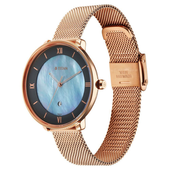 Titan Workwear Mother Of Pearl Dial Analog with Date Stainless Steel Strap watch for Women - The Watch Factory ®