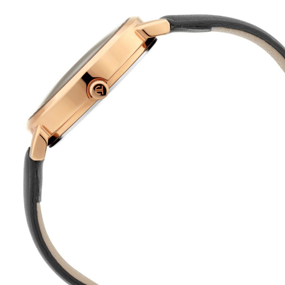 Titan Women's Regal: Roman Numeral Black Dial & Leather Strap Watch - The Watch Factory ®