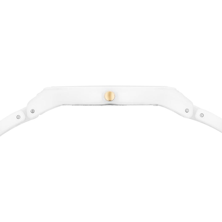Titan Edge Ceramic Quartz in Arctic White Dial Watch for Women - The Watch Factory ®