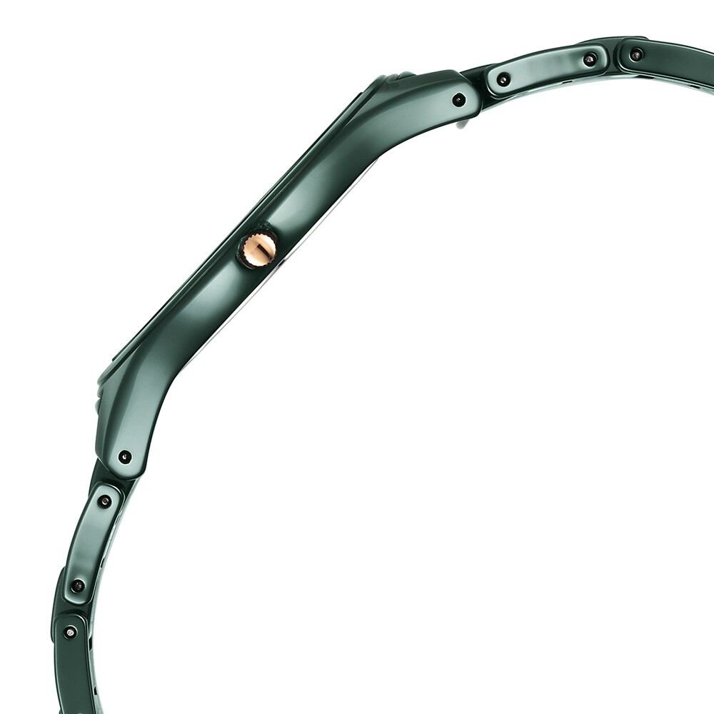 Titan Edge Ceramic Quartz in Glossy Green Dial Watch for Women - The Watch Factory ®