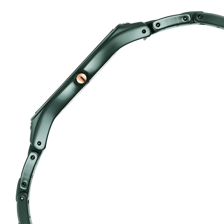 Titan Edge Ceramic Quartz in Glossy Green Dial Watch for Women - The Watch Factory ®