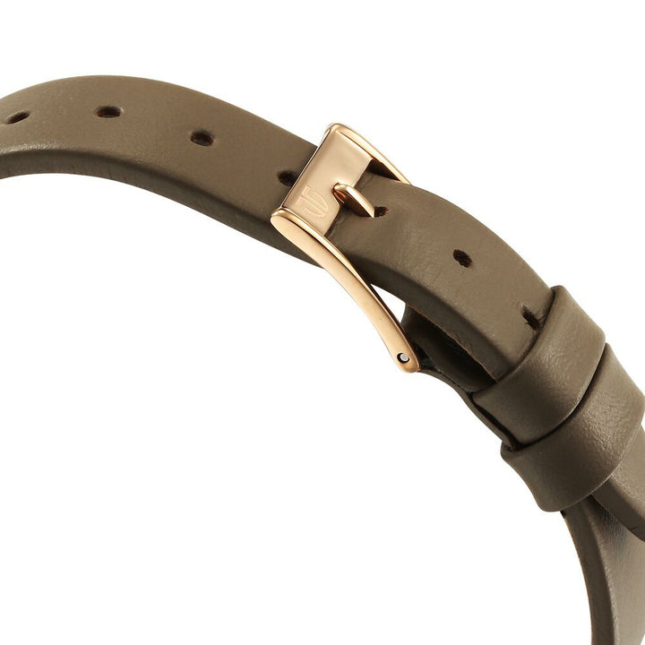 Women Edge Black Dial Black Leather Strap Watch - The Watch Factory ®