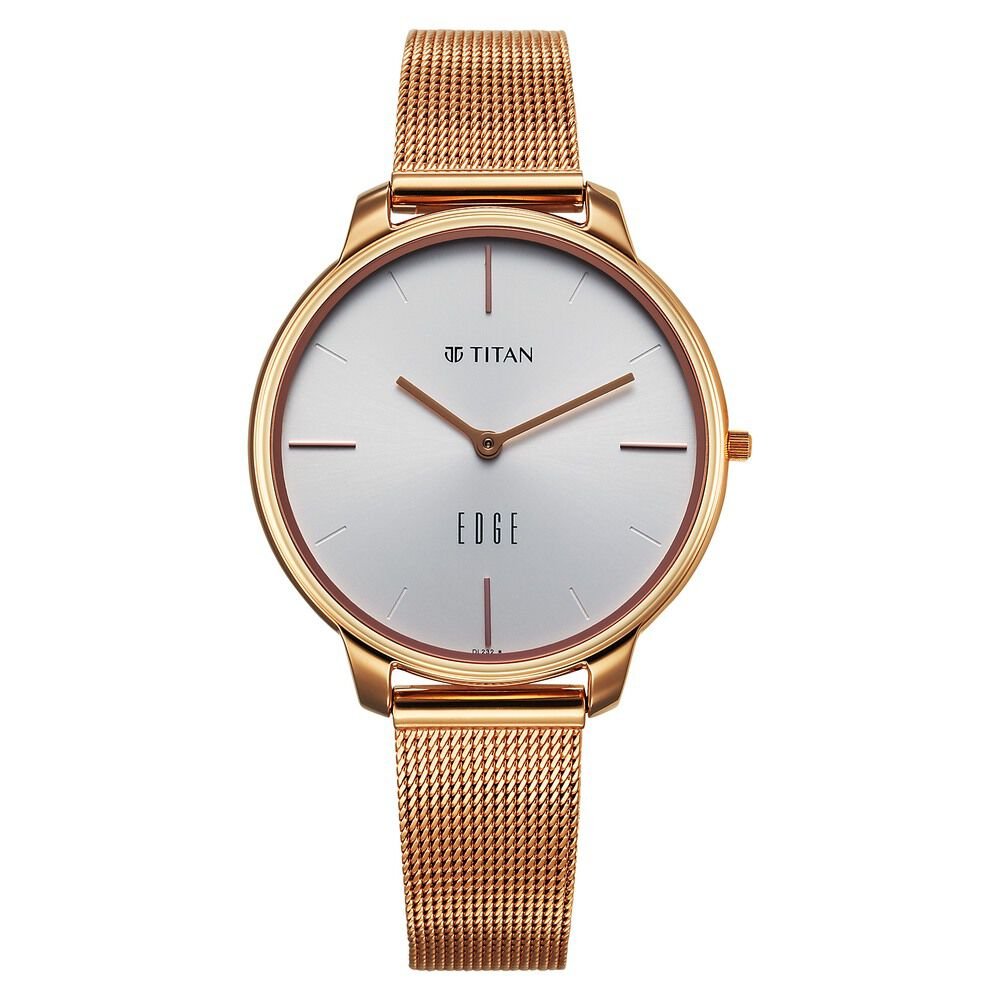 Titan Edge White Dial Analog Stainless Steel Strap watch for Women - The Watch Factory ®